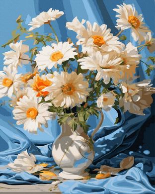 Фото Картина по номерам Белые цветы (NIK-N697) от интернет-магазина картин-раскрасок Sylarozumu.com.ua