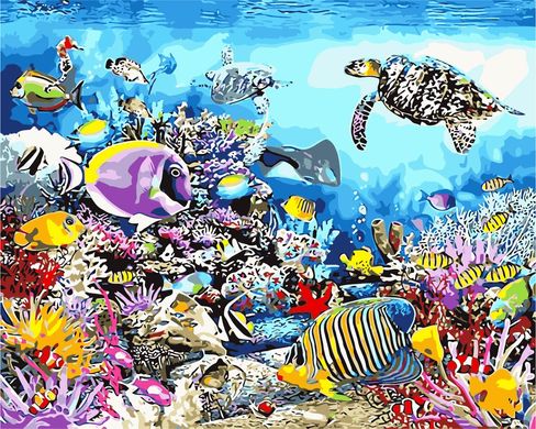 Фото Картина по номерам Кораловие рифы (W4335) Картини за номерами от интернет-магазина картин-раскрасок Sylarozumu.com.ua