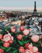 Комплектація Картина за номерами Піони з видом на Париж (BSM-B53781) від інтернет-магазину товарів для творчості Sylarozumu.com.ua