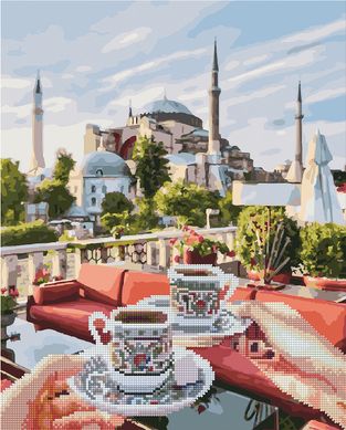 Фото Алмазные картины-раскраски Чаепитие в Стамбуле (BGZS1150) от интернет-магазина картин-раскрасок Sylarozumu.com.ua