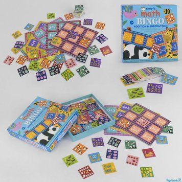 Бинго (сложение вычитания) (M 43744) настольная игра и пример комплектации | Sylarozumu.com.ua
