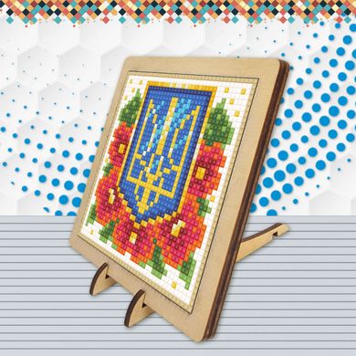 Фото Алмазная картина Герб с маками ТМ Алмазная мозаика (DMW-012, Без подрамника) от интернет-магазина рукоделия Sylarozumu.com.ua