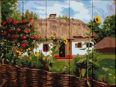Фото Картина по номерам на дереве Украинский домик (ASW103) ArtStory от интернет-магазина картин-раскрасок Sylarozumu.com.ua