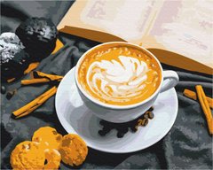 Фото Картина по номерам Кофе с ароматом корицы (BSM-B52634) от интернет-магазина картин-раскрасок Sylarozumu.com.ua