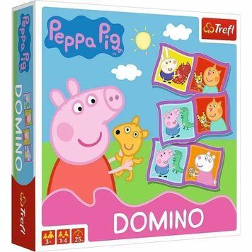 Домино: Свинка Пеппа, Trefl настольная игра и пример комплектации | Sylarozumu.com.ua