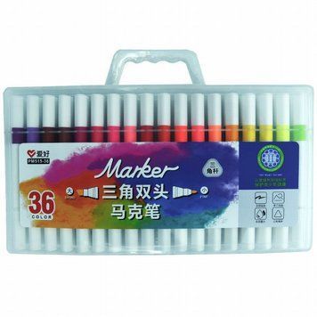 Скетч Маркер двосторонній AIHAO /AH515-36/ трикутн. 36шт/набір (1/6/36) (20)