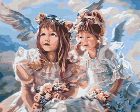 Фото Раскраска для взрослых Небесные ангелы (BSM-B51908) от интернет-магазина картин-раскрасок Sylarozumu.com.ua
