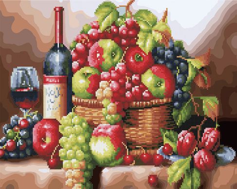 Фото Алмазні картини-розмальовки Натюрморт з вином (GZS1110) (Без коробки) від інтернет-магазину Sylarozumu.com.ua