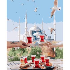 Фото Рисование по номерам Чай в Стамбуле (SR-B-VA-3010) Strateg от интернет-магазина картин-раскрасок Sylarozumu.com.ua