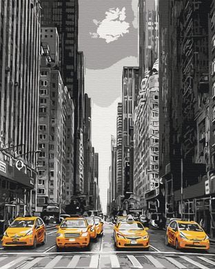 Фото Малюнок по цифрам Таксі Нью-Йорка (BSM-B9386) від інтернет-магазину картин-розмальовок Sylarozumu.com.ua