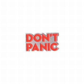 Пин надписи. Don&rsquo;t panic (красный) на Sylarozumu.com.ua