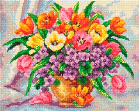 Фото Картина з страз Яскраві тюльпани ТМ Алмазна мозаіка (DMF-200) від інтернет-магазину рукоділля Sylarozumu.com.ua