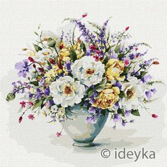 Фото Картина за номерами Гармонія квітів (KHO3172) Идейка (Без коробки) від інтернет-магазину картин-розмальовок Sylarozumu.com.ua