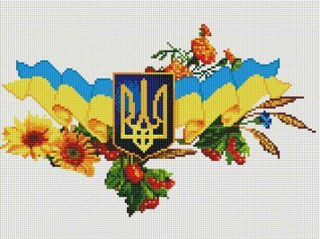 Фото Картина из страз Символы Украины ColorArt (CLR-PST472, На подрамнике) от интернет-магазина рукоделия Sylarozumu.com.ua
