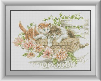 Фото Картина из страз Котята в саду Dream Art (DA-30966, ) от интернет-магазина рукоделия Sylarozumu.com.ua
