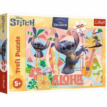 Пазли для дітей Trefl Disney Stitch The Movie Стіч та друзі 100 елементів настільна гра &mdash; що в комплекті | Sylarozumu.com.ua