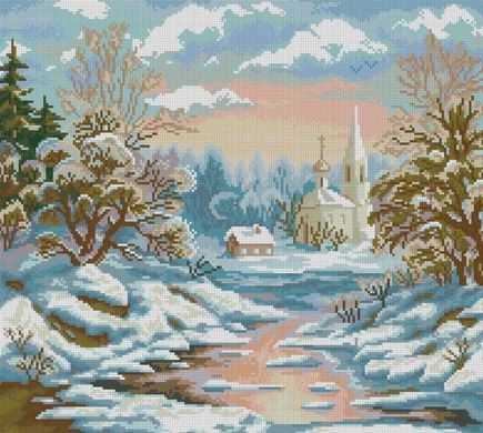 Фото Алмазна вишивка Зимова церква (44 х 49 см) Dream Art (DA-31680) від інтернет-магазину рукоділля Sylarozumu.com.ua