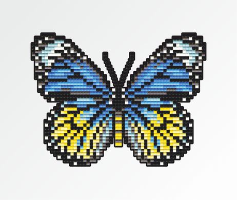 Фото Картина стразами Дитячий магніт Патріотичний метелик Арт Соло (АТМ90) від інтернет-магазину рукоділля Sylarozumu.com.ua