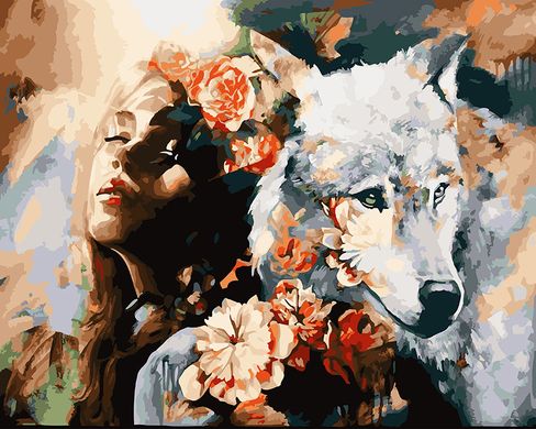 Фото Картина по номерам Белая волчица (BK-GX22471) (Без коробки) от интернет-магазина картин-раскрасок Sylarozumu.com.ua