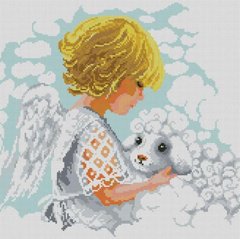 Фото Мозаика алмазная Ангел с овечкой (41 х 41 см) Dream Art (DA-31813, Без подрамника) от интернет-магазина рукоделия Sylarozumu.com.ua