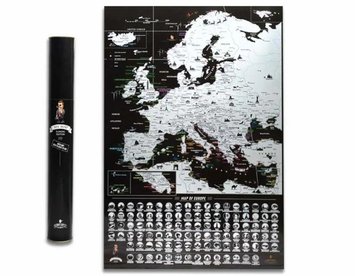 Скретч-карта MyMap My Map Europe Black edition (англ. язык)