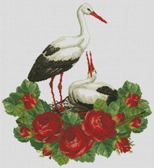 Фото Набор алмазной вышивки Аисты в розах (54 х 59 см) Dream Art (DA-31602, Без подрамника) от интернет-магазина рукоделия Sylarozumu.com.ua