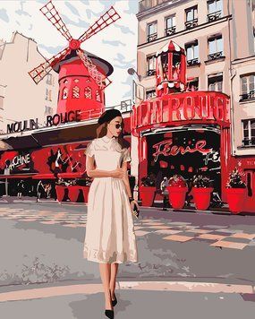 Фото KH4657 Картина за номерами Moulin Rouge 40 х 50 см Ідейка від інтернет-магазину картин-розмальовок Sylarozumu.com.ua