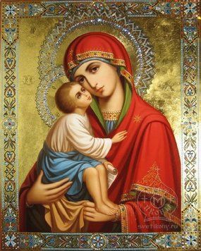 Фото Картина мозаика Икона Божья Матерь с Иисусом My Art (MRT-TNG1014, На подрамнике) от интернет-магазина рукоделия Sylarozumu.com.ua