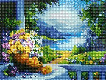 Фото Алмазная живопись Букет на столе Rainbow Art (EJ1368, На подрамнике) от интернет-магазина рукоделия Sylarozumu.com.ua