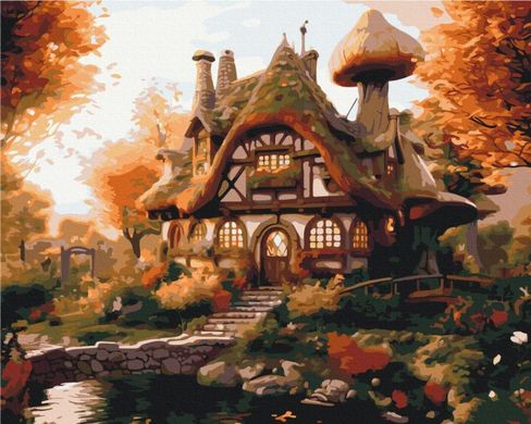 Фото Картина по номерам Осенний домик (BSM-B53793) от интернет-магазина картин-раскрасок Sylarozumu.com.ua