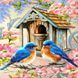 Комплектація Картина алмазна вишивка Пташки біля годівниці My Art (MRT-TN1154) від інтернет-магазину наборів для рукоділля Sylarozumu.com.ua