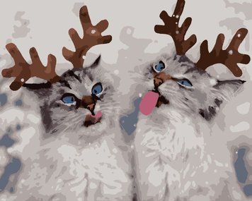 PN4301 Картина за номерами Коти пустуни 40 х 50 см Artissimo