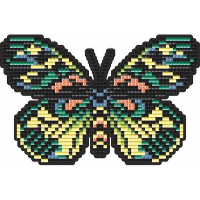 Фото Алмазная мозаика Желто-зеленая бабочка Арт Соло (БАТ27, Без подрамника) от интернет-магазина рукоделия Sylarozumu.com.ua