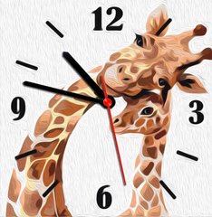 Фото Картина за номерами годинники Жирафи (ASG005) ArtStory (Без коробки) від інтернет-магазину картин-розмальовок Sylarozumu.com.ua