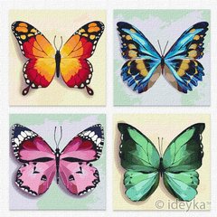 Фото Картина по номерам Весенние бабочки (KNP021) Идейка от интернет-магазина картин-раскрасок Sylarozumu.com.ua