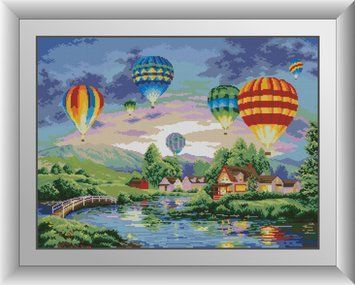 Фото Картина из страз Воздушные шары (полная зашивка, квадратные камни) Dream Art (DA-30157, ) от интернет-магазина рукоделия Sylarozumu.com.ua
