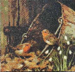 Фото Картина алмазная вышивка Птичий домик Диамантовые ручки (GU_178571, На подрамнике) от интернет-магазина рукоделия Sylarozumu.com.ua