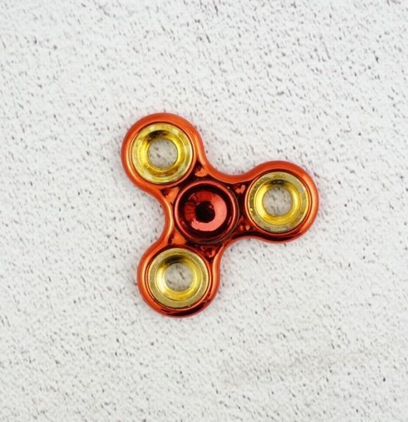 Спиннер Tri Fidget Металлик (Рыже-Желтый)