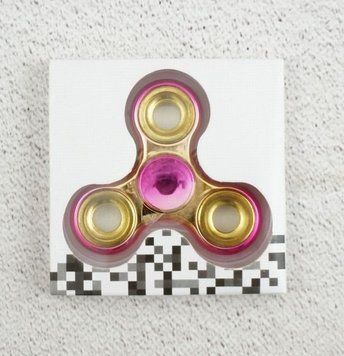Спинер Tri Fidget Перламутр (Малиново-желтый)