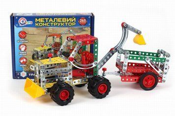 ТехноК Конструктор металевий (MTH-4876) Трактор с прицепом настільна гра &mdash; що в комплекті | Sylarozumu.com.ua