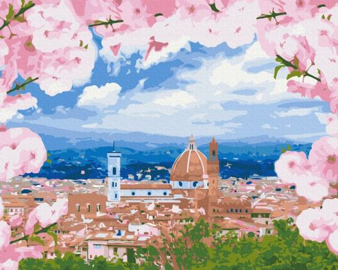 Фото Картина за номерами Флоренція в цвіту (BSM-B52637) від інтернет-магазину картин-розмальовок Sylarozumu.com.ua