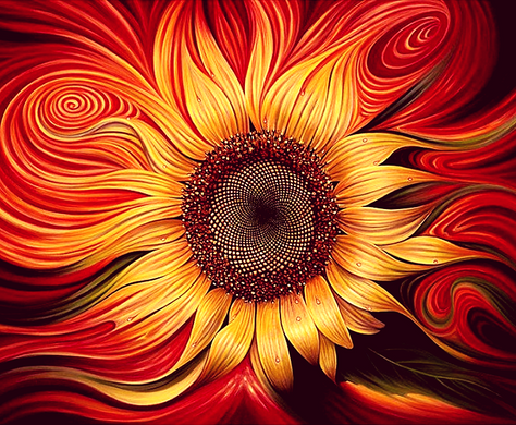Фото Алмазна мозаїка Вогняний соняшник My Art (MRT-TN345) від інтернет-магазину рукоділля Sylarozumu.com.ua