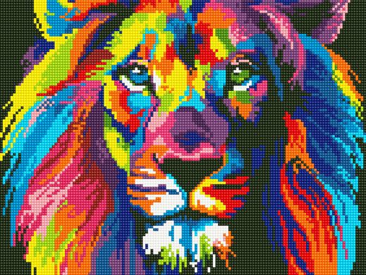 Фото Картина из страз Радужный лев Rainbow Art (EJ1232, ) от интернет-магазина рукоделия Sylarozumu.com.ua