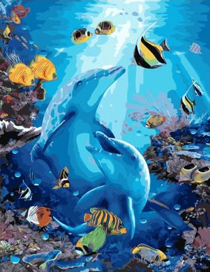 Фото Картина по номерам Морская фауна (BK-GX34445) (Без коробки) от интернет-магазина картин-раскрасок Sylarozumu.com.ua