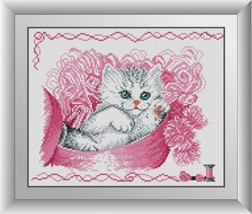 Фото Картина из страз Кошечка в коробке Dream Art (DA-30572, ) от интернет-магазина рукоделия Sylarozumu.com.ua