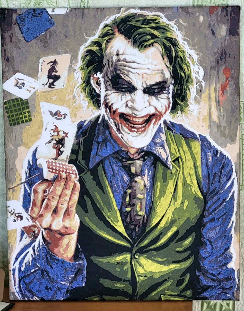 картини за номерами супергерої - намальований портрет Джокера
